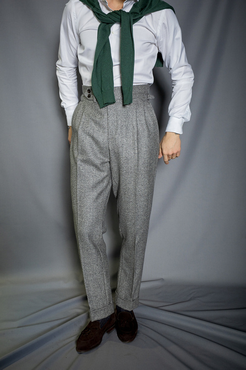 Grey Flannel Trousers "Alfred"