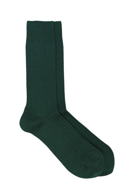 Racing green Easy Care Merino Wool Socks / Pedemeia