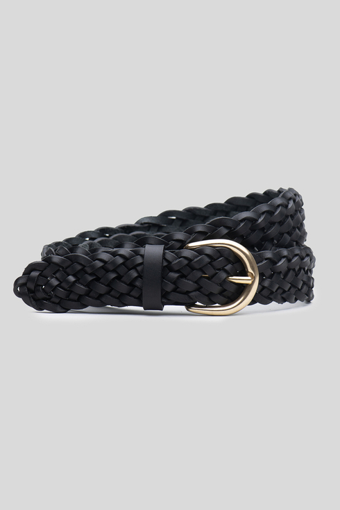 Black Braided Belt Poszetka x Mr. Vintage