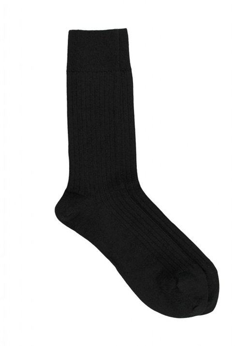 Black Easy Care Merino Wool Socks / Pedemeia