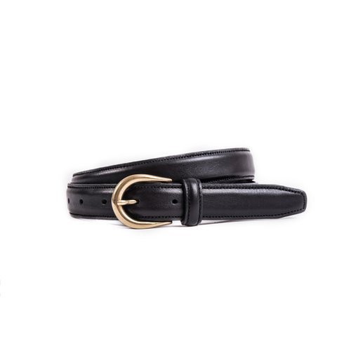 Black leather belt "Ruler"