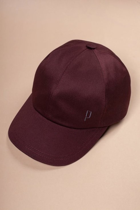Burgundy baseball cap