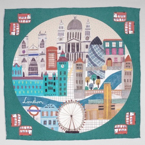 Cities of Europe: pocket square London