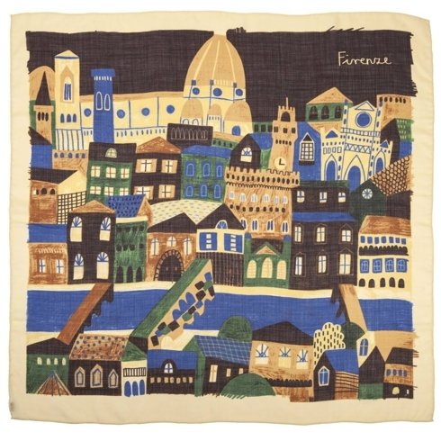 "Florence" Wool and Silk scarf 65 cm