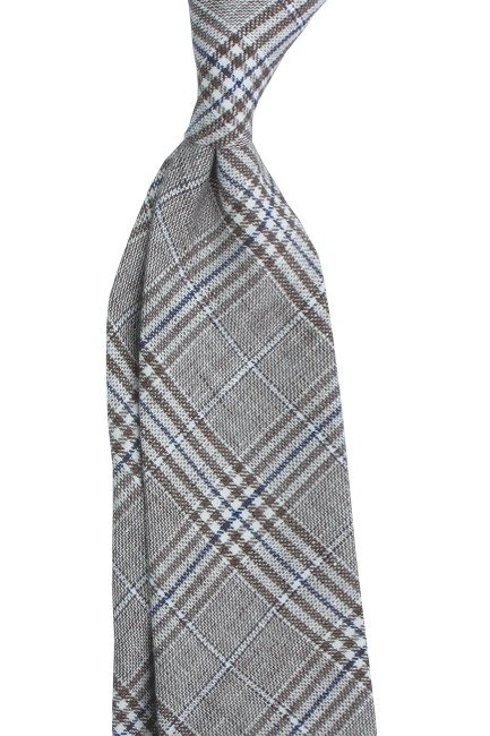 Linen PRINCE OF WALES untipped tie