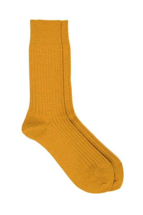 Mustard Easy Care Merino Wool Socks / Pedemeia