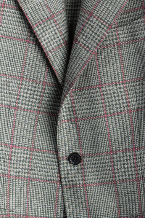 Sage Green and Raspberry Pink Checked Sportcoat