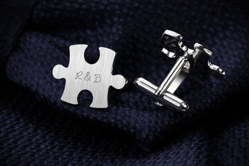 Silver Cuff Links Puzzle