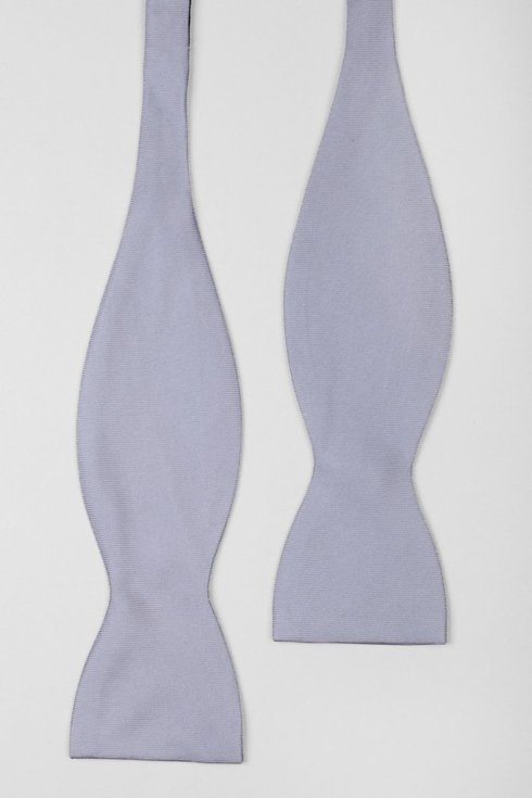 Steel Macclesfield silk bow tie
