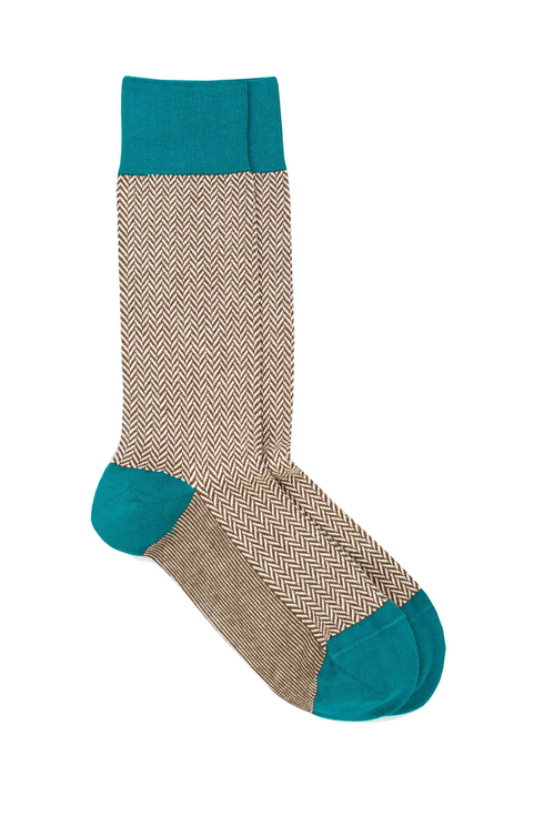 Turquoise Cotton Socks / Pedemeia