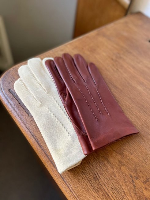 Uninsulated chamois leather gloves