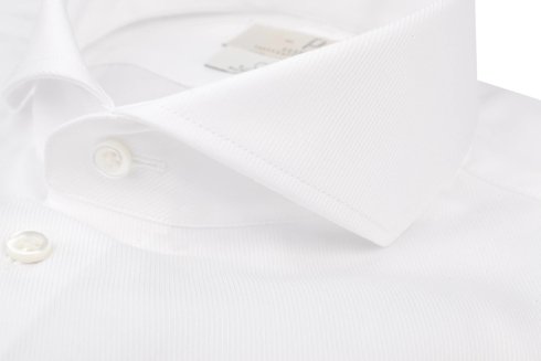 White cutaway collar shirt Albini