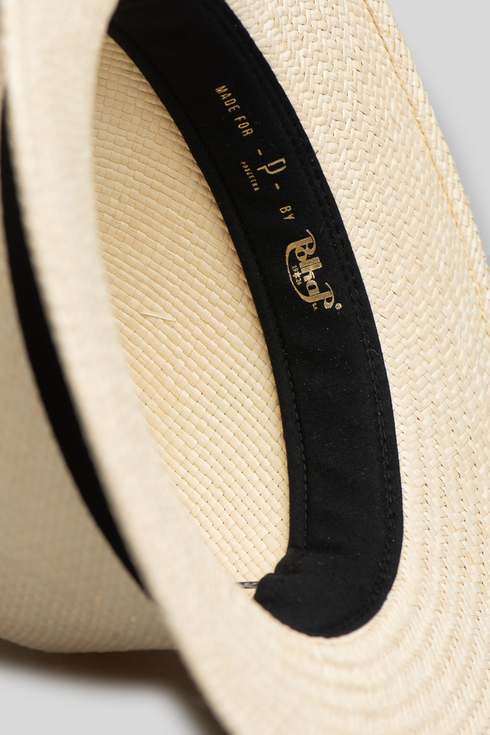 Wide Brim Panama Hat (Natural/Black Hatband)