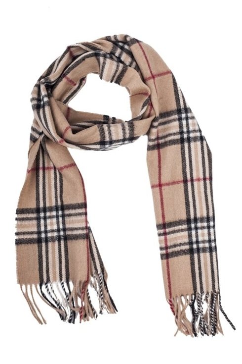 beige cashmere & wool classic scarf