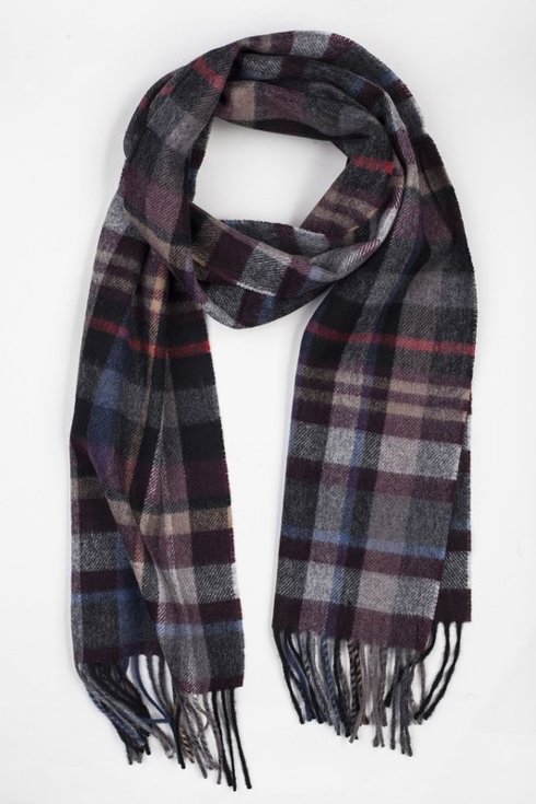 burgundy woolen classic scarf