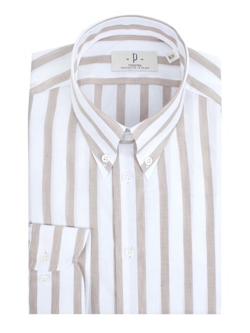 linen cotton BD wide bengal striped shirt 