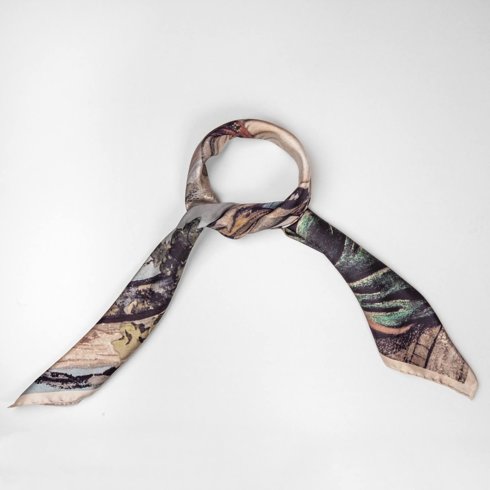 silk scarf 100 cm 'La Saltarelle' dance