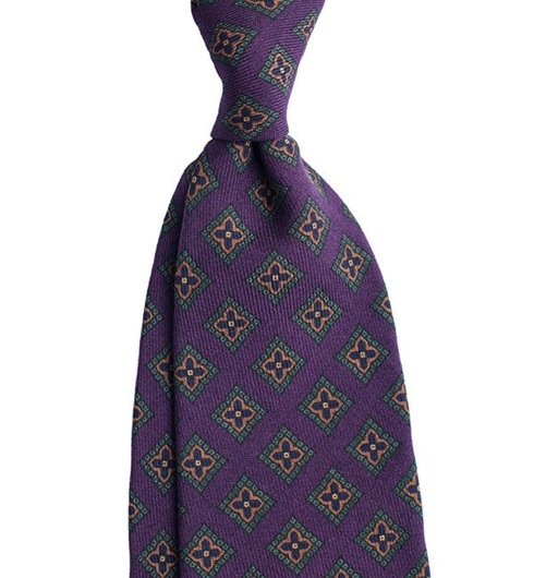 untipped wool challis tie