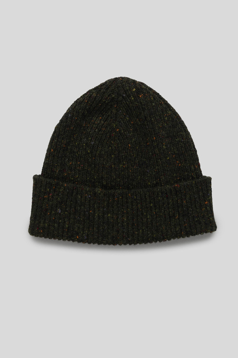 Forest Green Donegal Yarn Beanie