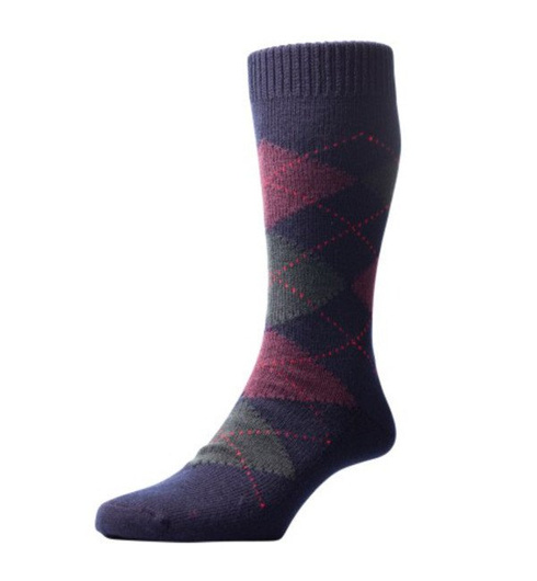 Pantherella egyptian cotton socks navy