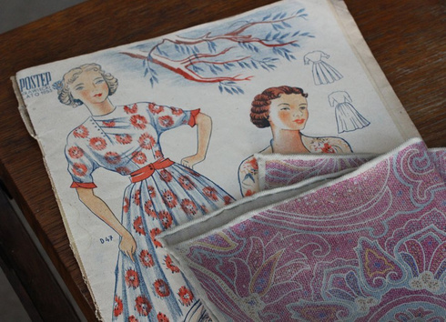 vintage pocket square 