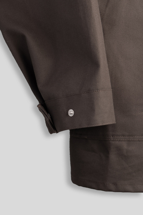 Brown Cotton Rain Jacket 