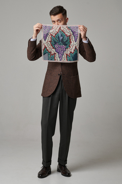 ‘Grape’ E. A. Séguy Pocket Square
