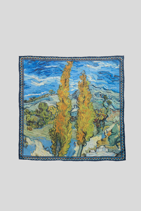 Apaszka "Dwie Topole przy Drodze" Vincent van Gogh