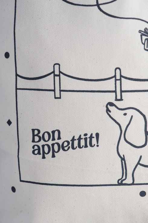 Bawełniana Torba 'Bon Appetit ' Poszetka x Mr. Vintage