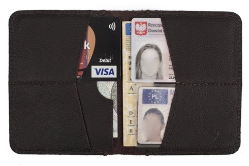 Brązowy portfel typu pocket wallet