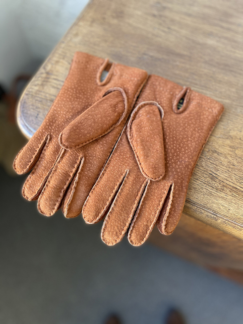 Ocieplane rękawiczki ze skóry kapibara