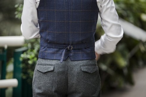 Spodnie "Alfred" gurkha szarozielone