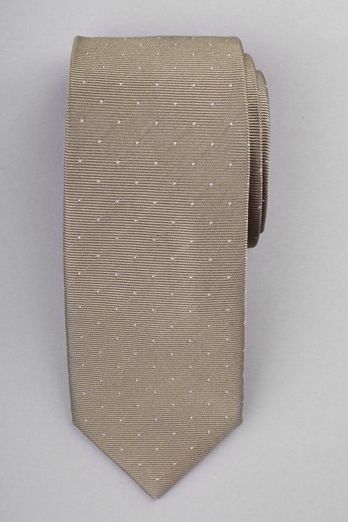 Stare złoto krawat z jedwabiu żakardowego polka dots